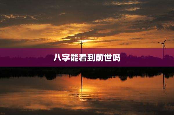 八字能看到前世吗
