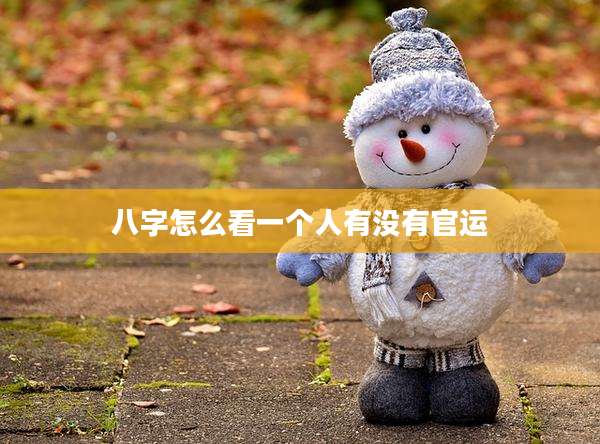 八字怎么看一个人有没有官运