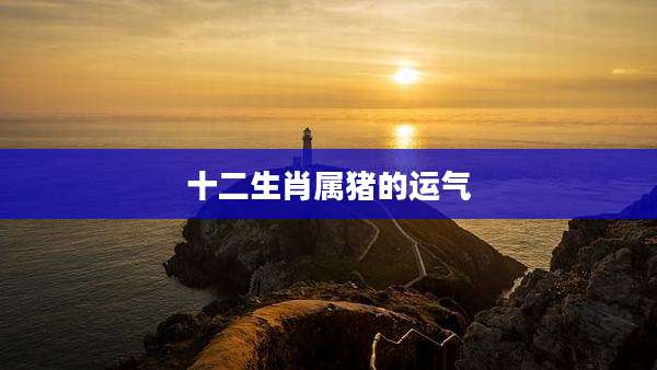 十二生肖属猪的运气