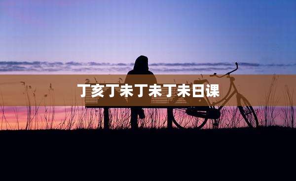 丁亥丁未丁未丁未日课