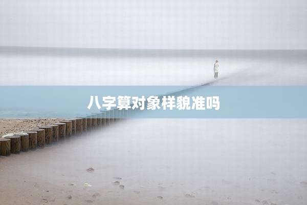 八字算对象样貌准吗
