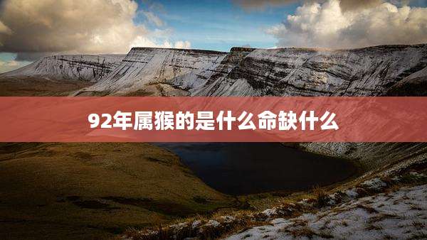 92年属猴的是什么命缺什么