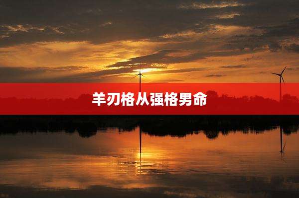 羊刃格从强格男命
