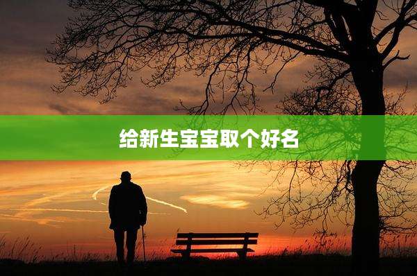 给新生宝宝取个好名