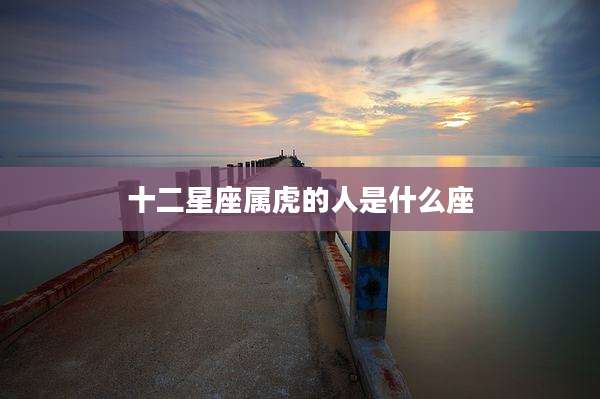 十二星座属虎的人是什么座