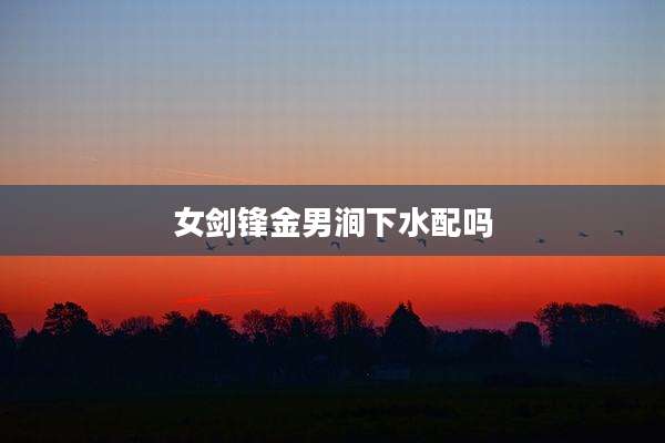 女剑锋金男涧下水配吗