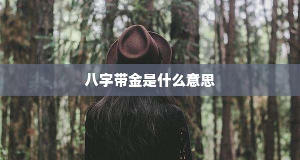 八字带金是什么意思