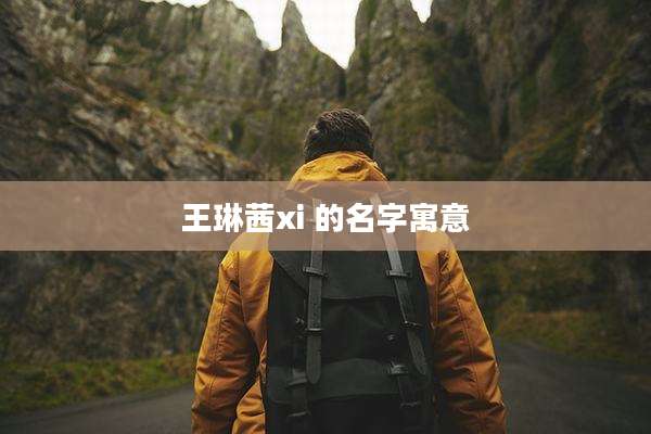 王琳茜xi 的名字寓意