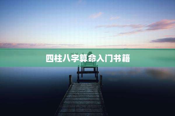 四柱八字算命入门书籍