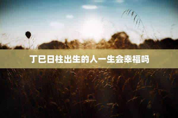 丁巳日柱出生的人一生会幸福吗