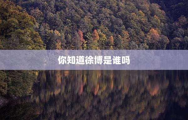 你知道徐博是谁吗