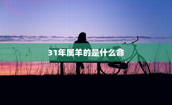 31年属羊的是什么命