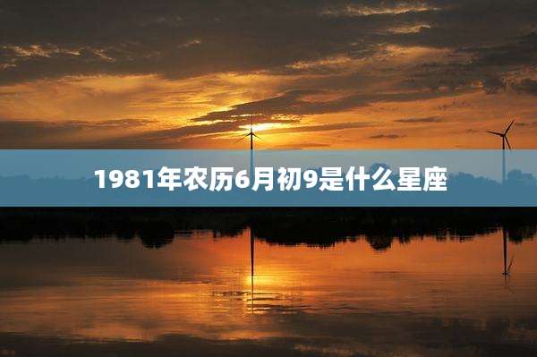 1981年农历6月初9是什么星座