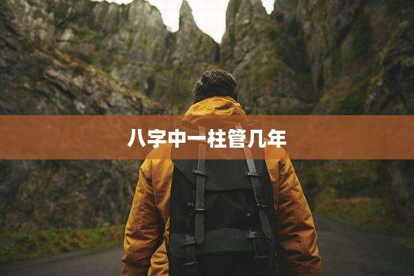 八字中一柱管几年