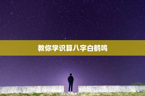 教你学识算八字白鹤鸣