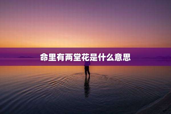 命里有两堂花是什么意思