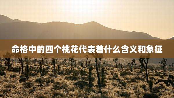 命格中的四个桃花代表着什么含义和象征