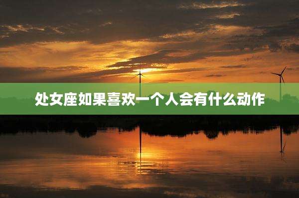 处女座如果喜欢一个人会有什么动作