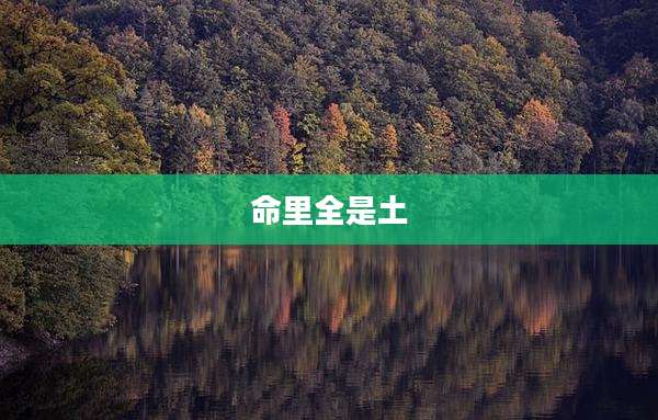 命里全是土