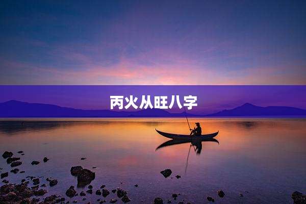 丙火从旺八字