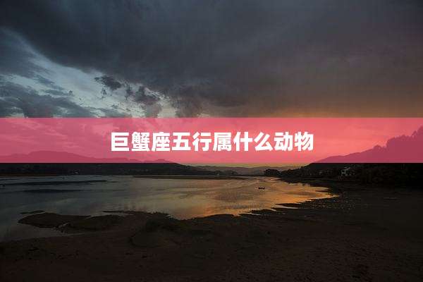 巨蟹座五行属什么动物