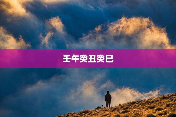壬午癸丑癸巳