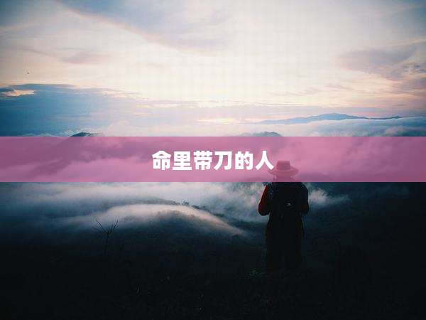 命里带刀的人