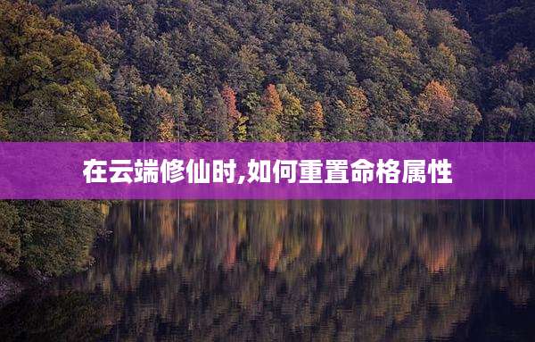 在云端修仙时,如何重置命格属性