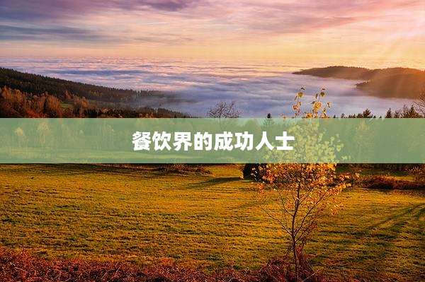 餐饮界的成功人士