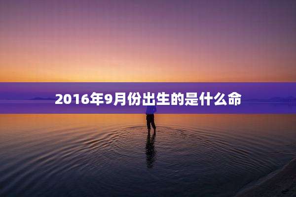 2016年9月份出生的是什么命