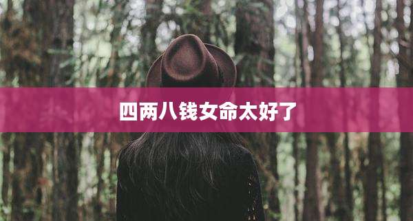 四两八钱女命太好了