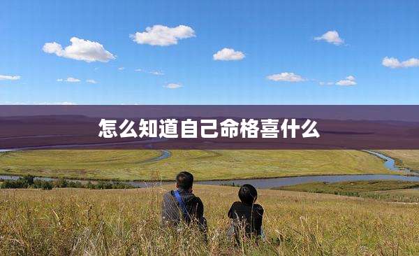 怎么知道自己命格喜什么