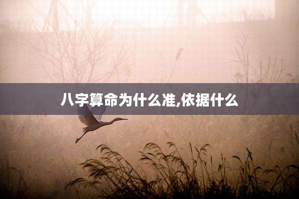 八字算命为什么准,依据什么