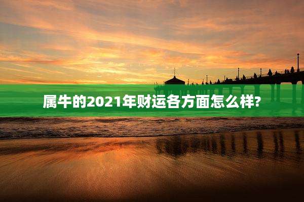 属牛的2021年财运各方面怎么样?