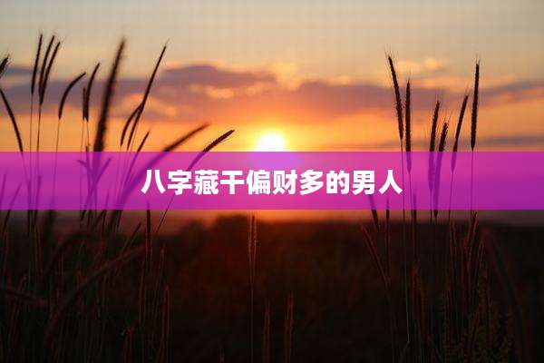 八字藏干偏财多的男人