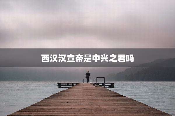 西汉汉宣帝是中兴之君吗