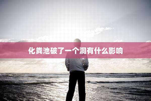 化粪池破了一个洞有什么影响
