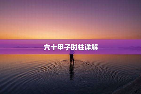 六十甲子时柱详解