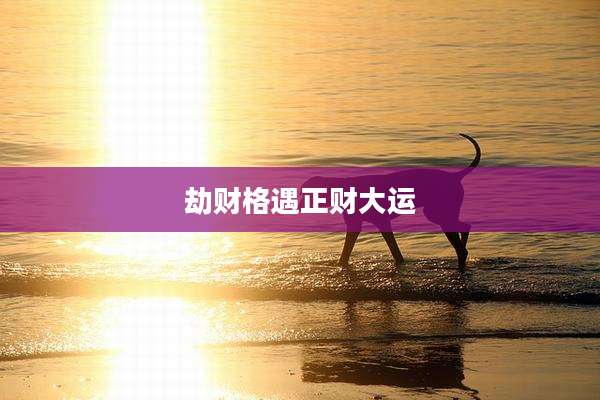 劫财格遇正财大运