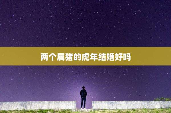 两个属猪的虎年结婚好吗