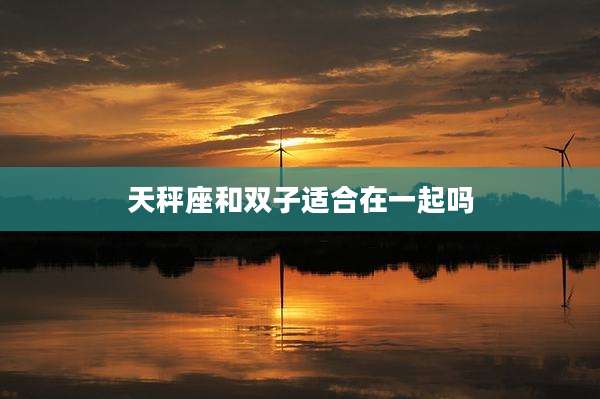 天秤座和双子适合在一起吗