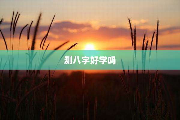 测八字好学吗