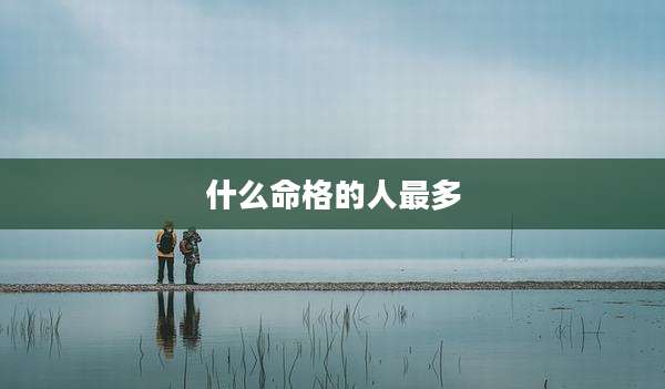 什么命格的人最多