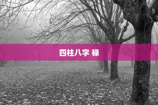 四柱八字 禄