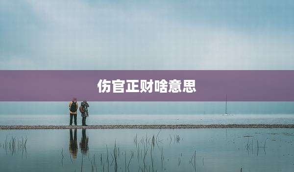 伤官正财啥意思