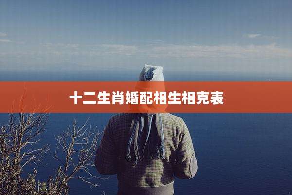 十二生肖婚配相生相克表