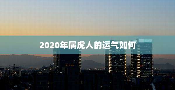 2020年属虎人的运气如何