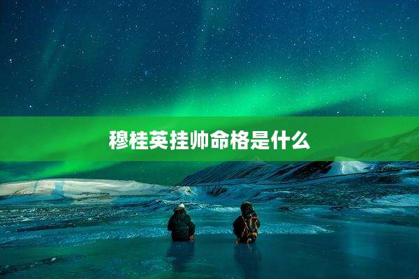 穆桂英挂帅命格是什么