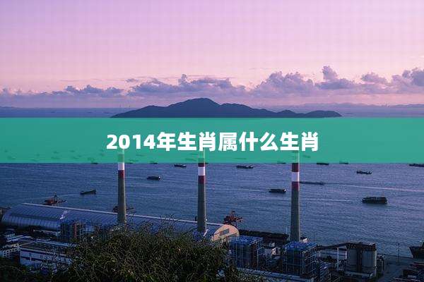 2014年生肖属什么生肖