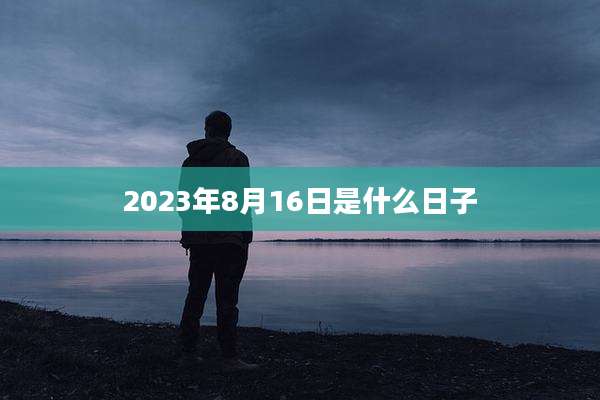 2023年8月16日是什么日子
